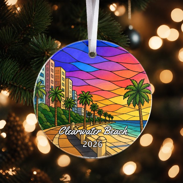 Enfeite de Acrílico Personalizado de Clearwater Be (Criador carregado)