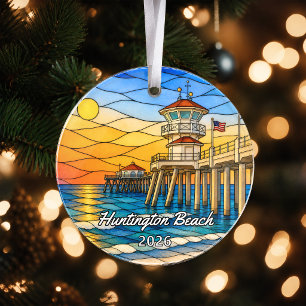 Enfeite de Acrílico Personalizado de Huntington Be