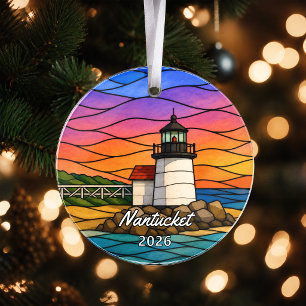Enfeite de Acrílico Personalizado de Nantucket, Ma