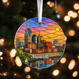 Enfeite de Acrílico Personalizado de Nashville, Te