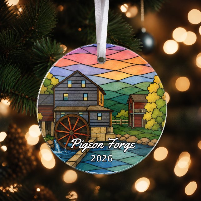 Enfeite de Acrílico Personalizado de Pigeon Forge, (Criador carregado)