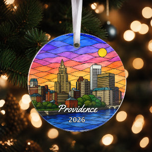 Enfeite de Acrílico Personalizado de Providence, R