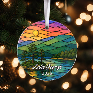 Enfeite de acrílico personalizado do Lago George,