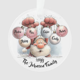 Enfeite de Acrílico Personalizado do Papai Noel na