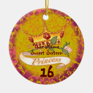 Enfeite de aniversário de Princesa de Sweet 16