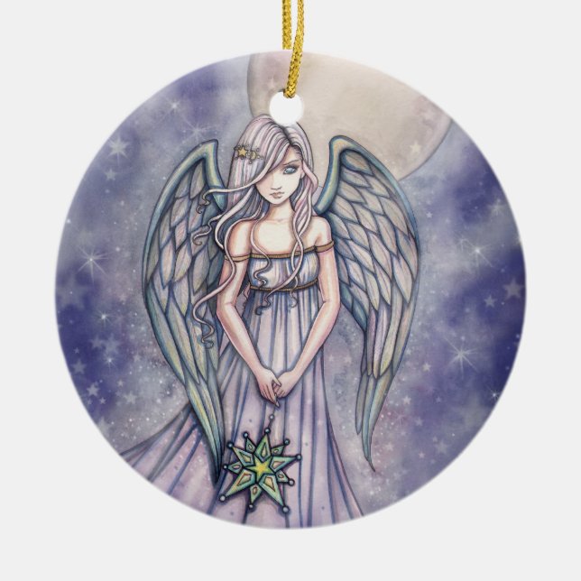 Enfeite de Anjo de Natal por Molly Harrison (Frente)