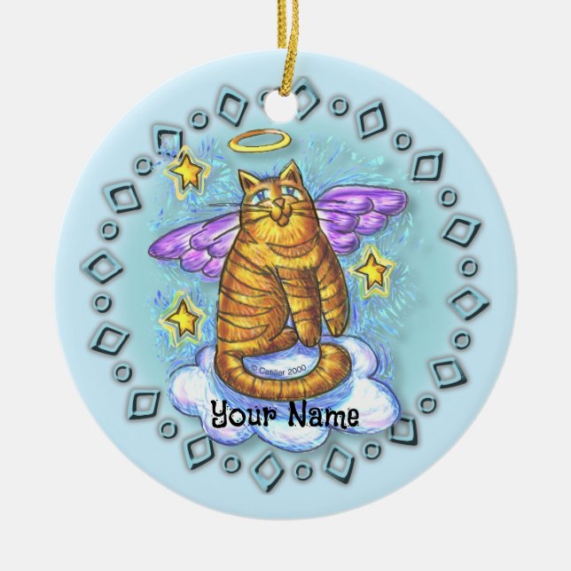 Enfeite de Anjo Gatinho Kitty Rambo (Frente)