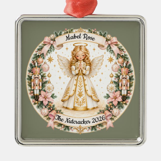 Enfeite de Anjo Serafim A Nutcracker (Frente)