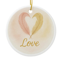 Enfeite de Aquarela “Amor”