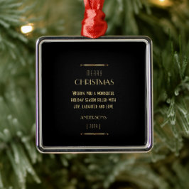 Enfeite de árvore de Natal art déco elegante e sof