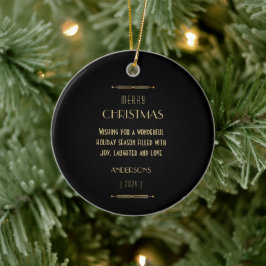 Enfeite de árvore de Natal art déco elegante e sof