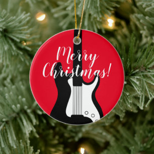 Enfeite de árvore de Natal de guitarra de rock par