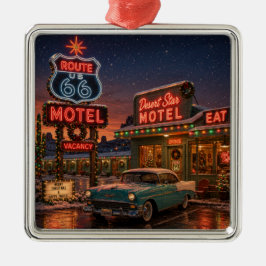 Enfeite de árvore de Natal do Neon Route 66 Motel