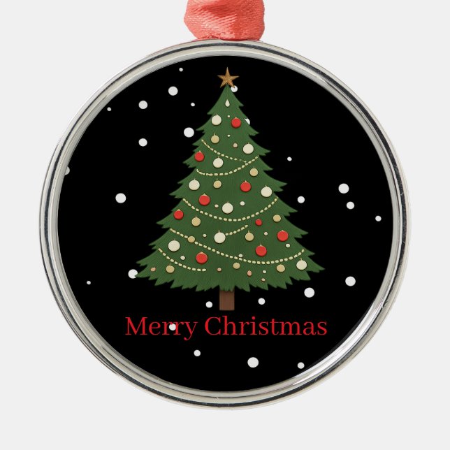 Enfeite de árvore de Natal minimalista (Frente)