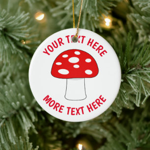 Enfeite de árvore de Natal personalizado de cogume