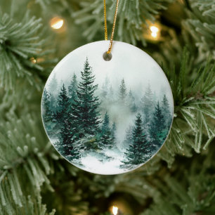 Enfeite de Árvores Nevadas de Pinheiro de Natal