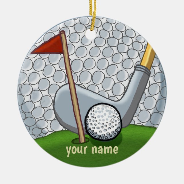 Enfeite de balanço de golfe (Frente)