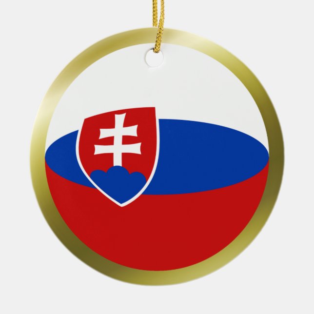Enfeite de Bandeira da Eslováquia (Frente)