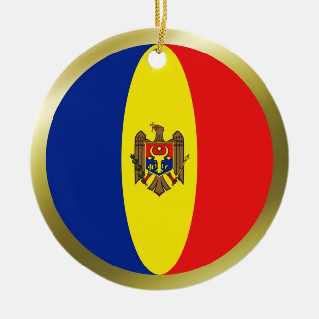 Enfeite de Bandeira da Moldávia (Frente)