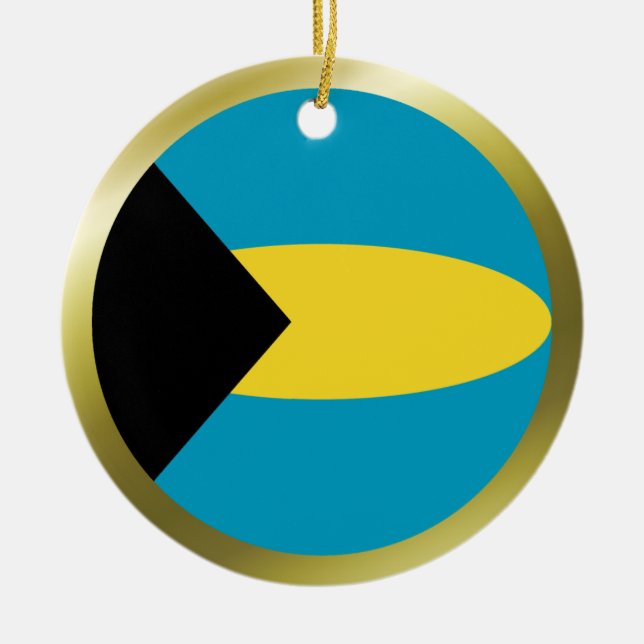 Enfeite de Bandeira das Bahamas (Frente)