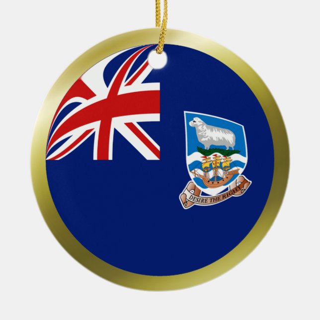 Enfeite de Bandeira das Ilhas Falkland (Frente)