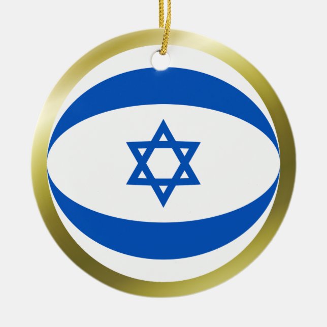 Enfeite de Bandeira de Israel (Frente)