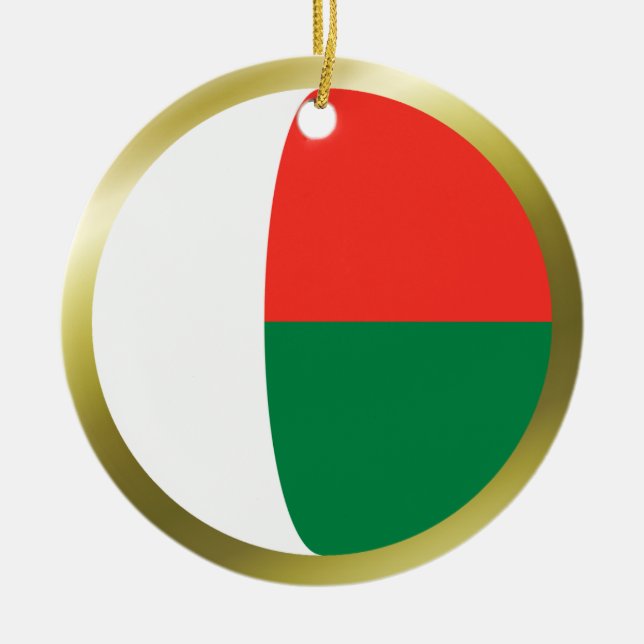 Enfeite de Bandeira de Madagascar (Frente)