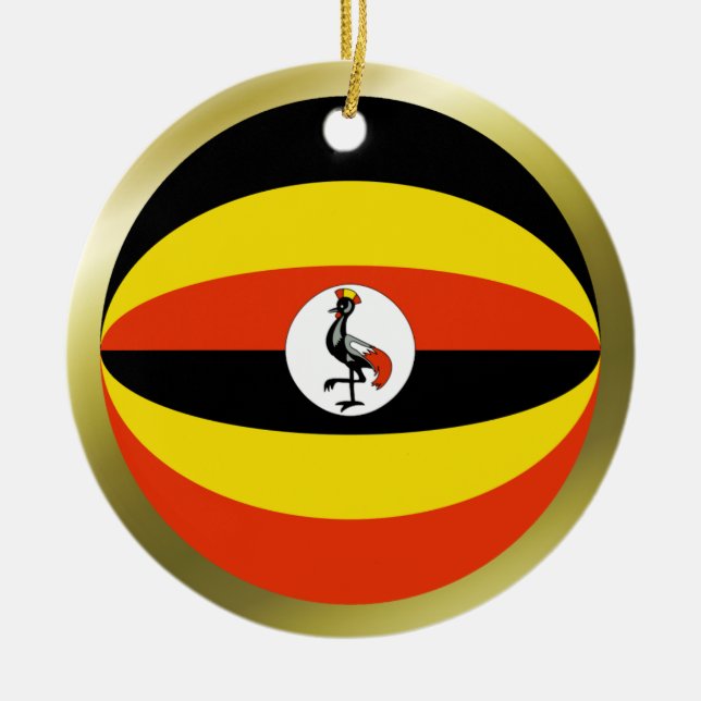 Enfeite de Bandeira de Uganda (Frente)