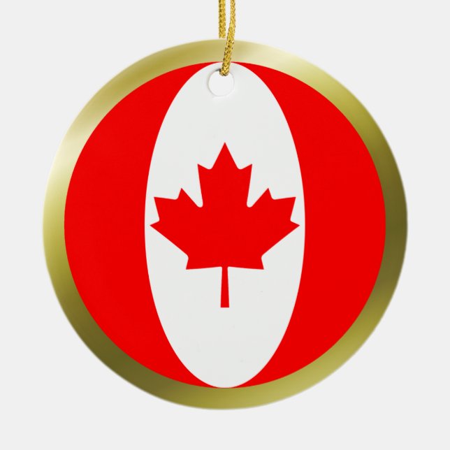 Enfeite de Bandeira do Canadá (Frente)