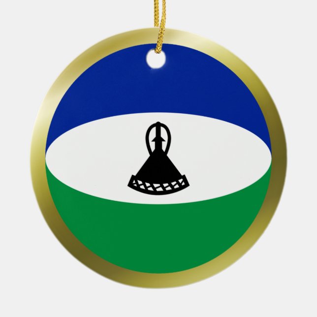 Enfeite de Bandeira do Lesoto (Frente)