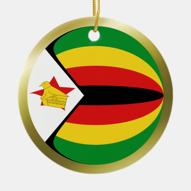 Enfeite de Bandeira do Zimbábue (Frente)