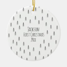 Enfeite de Bebê Boho Minimalista Personalizado