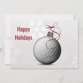enfeite de bola de golfe Cartões de Boas Festas