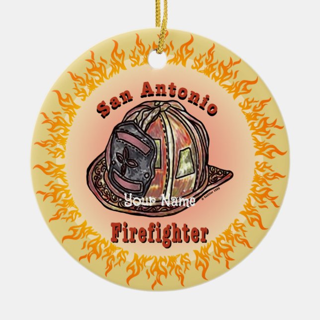 Enfeite de Bombeiro de San Antonio (Frente)