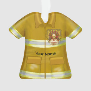 Enfeite de bombeiro escudo de chamas
