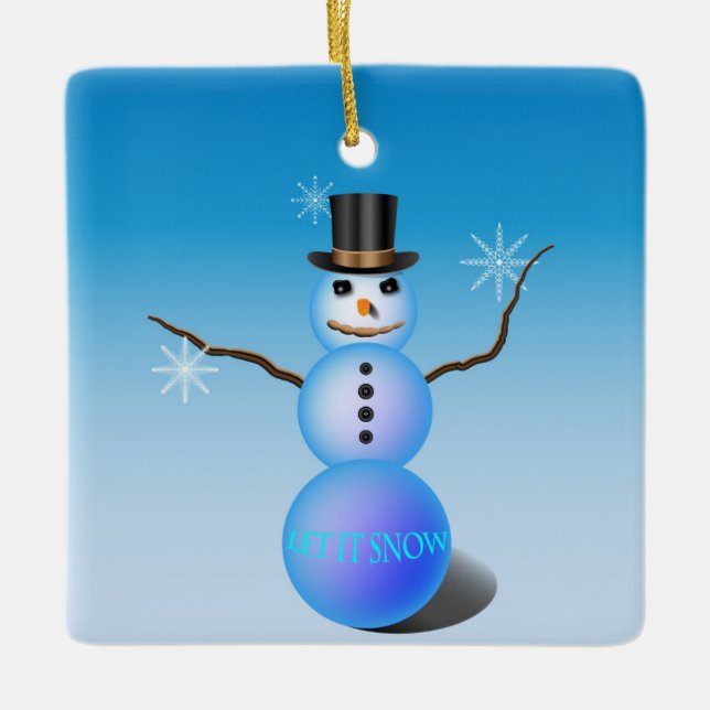 Enfeite de Boneco de Neve (Frente)