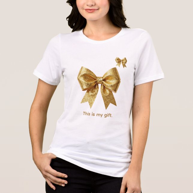 Enfeite de Brilho Dourado Elegante (Frente)
