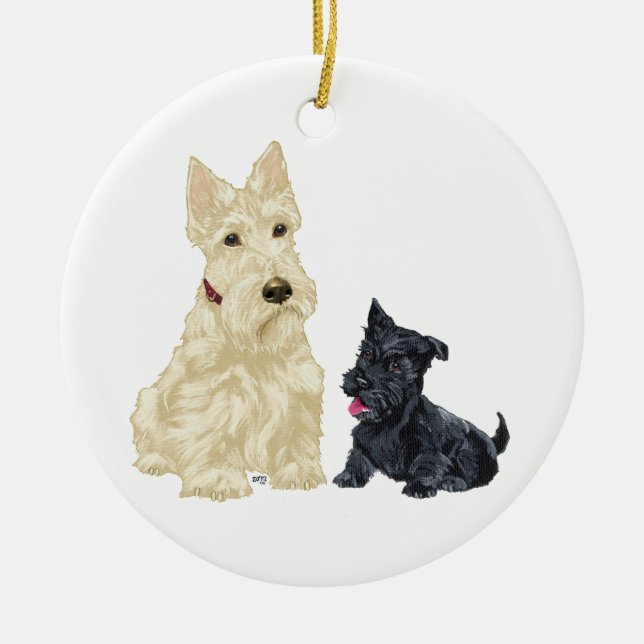 Enfeite de Cachorro Scottie (Frente)