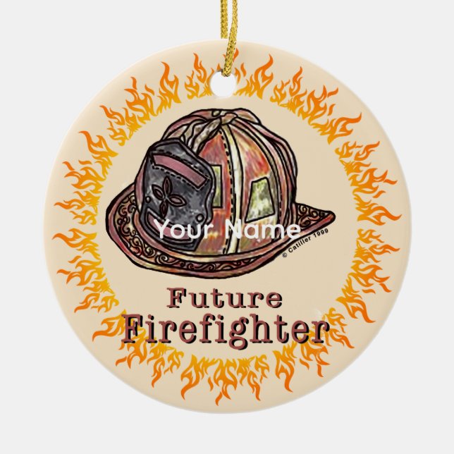 Enfeite de capacete de futuro bombeiro (Frente)
