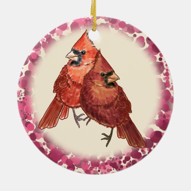 Enfeite de Casal de Cardinals (Traseira)