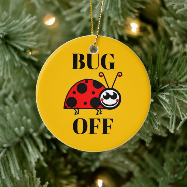 Enfeite de Cerâmica Bug Off (Árvore)