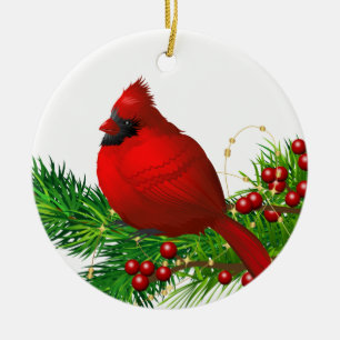 Enfeite de Cerâmica Cardinal