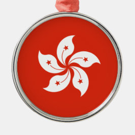 Enfeite de Cerâmica da Bandeira de Hong Kong