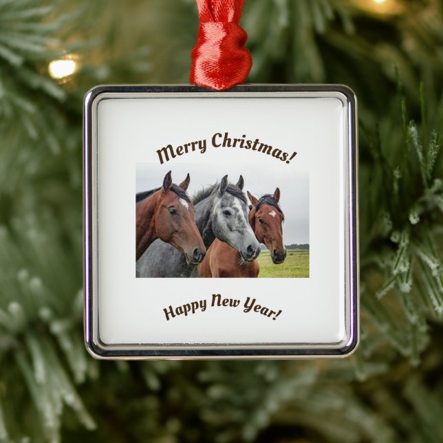  Enfeite de Cerâmica de Cavalo Amante do Natal  (Árvore)