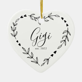 Enfeite de Cerâmica de Natal Gigi Ano Est.