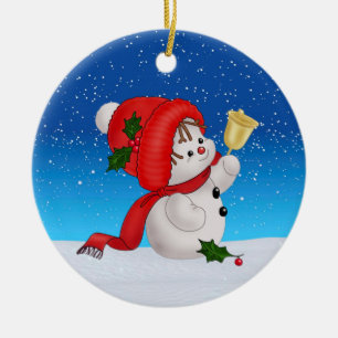 Enfeite de Cerâmica de Papai Noel Bonito de Natal
