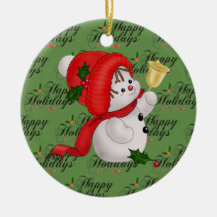 Enfeite de Cerâmica de Papai Noel Bonito Natal Ver