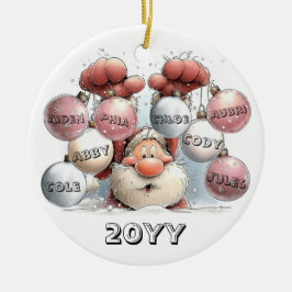 Enfeite de Cerâmica de Papai Noel Personalizado na