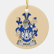 Enfeite de Cerâmica do Brasão de Armas Kelly