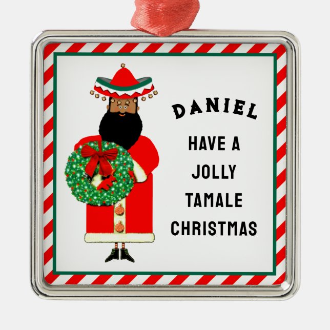 Enfeite de Cerâmica do Papai Noel Mexicano (Frente)